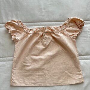 Brandy Melville Women's Pink and White Blouse